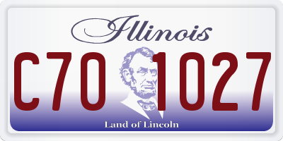 IL license plate C701027