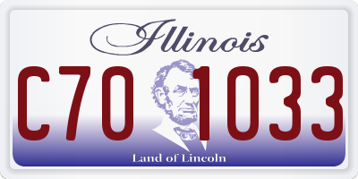IL license plate C701033