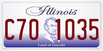 IL license plate C701035