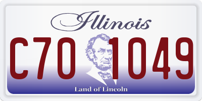 IL license plate C701049