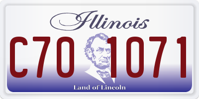 IL license plate C701071