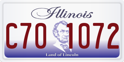 IL license plate C701072