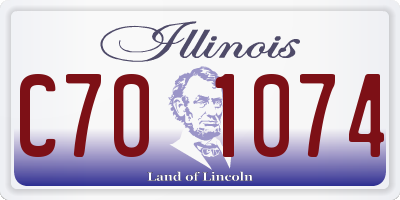 IL license plate C701074