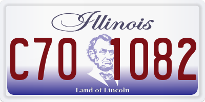 IL license plate C701082