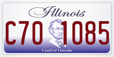 IL license plate C701085