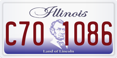 IL license plate C701086