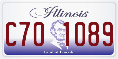 IL license plate C701089