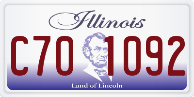 IL license plate C701092