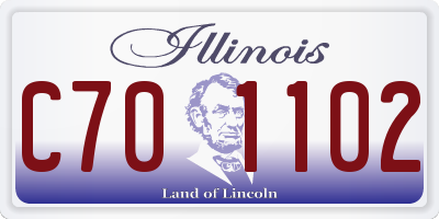IL license plate C701102
