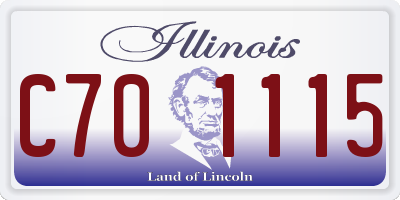 IL license plate C701115