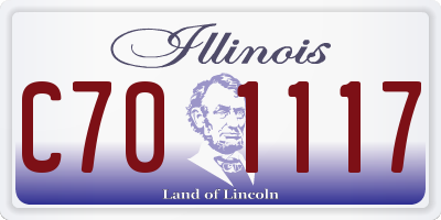 IL license plate C701117