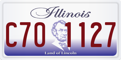 IL license plate C701127