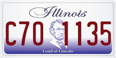 IL license plate C701135