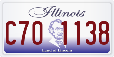 IL license plate C701138