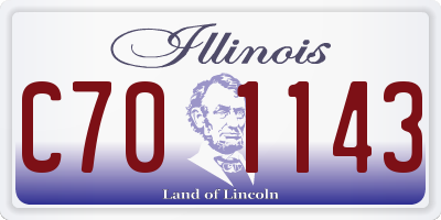 IL license plate C701143