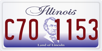 IL license plate C701153