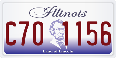 IL license plate C701156