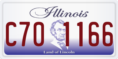IL license plate C701166