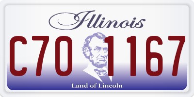 IL license plate C701167