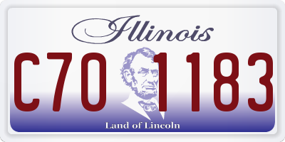 IL license plate C701183