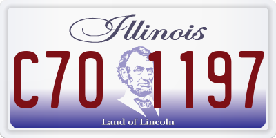 IL license plate C701197