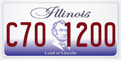 IL license plate C701200
