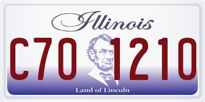 IL license plate C701210