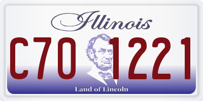 IL license plate C701221