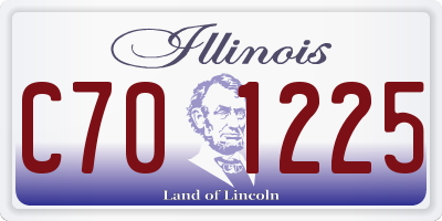 IL license plate C701225