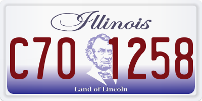 IL license plate C701258