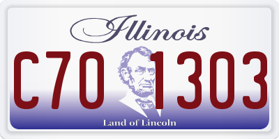 IL license plate C701303