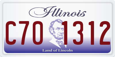 IL license plate C701312