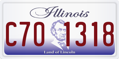 IL license plate C701318