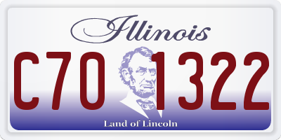 IL license plate C701322