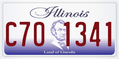 IL license plate C701341