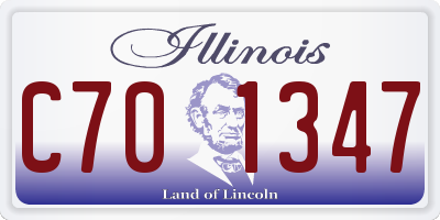 IL license plate C701347