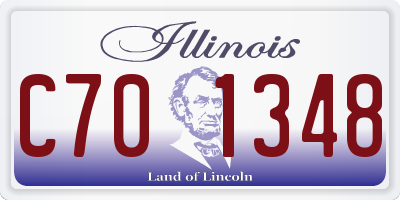 IL license plate C701348