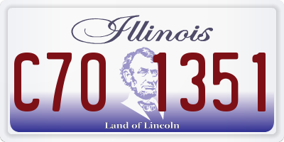 IL license plate C701351