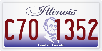 IL license plate C701352