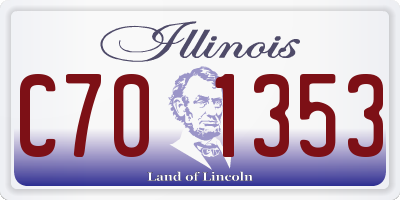 IL license plate C701353