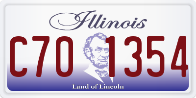 IL license plate C701354