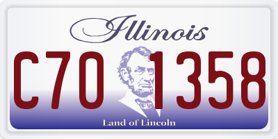 IL license plate C701358