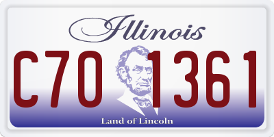IL license plate C701361