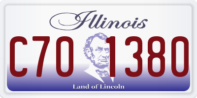 IL license plate C701380