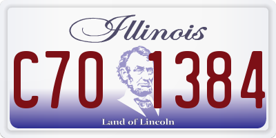 IL license plate C701384