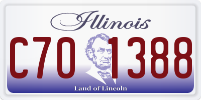 IL license plate C701388