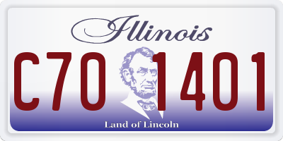 IL license plate C701401