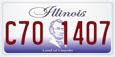 IL license plate C701407