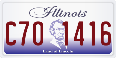 IL license plate C701416