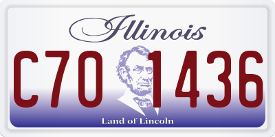 IL license plate C701436